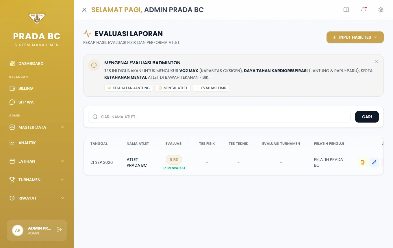 Hasil baru muncul di daftar.