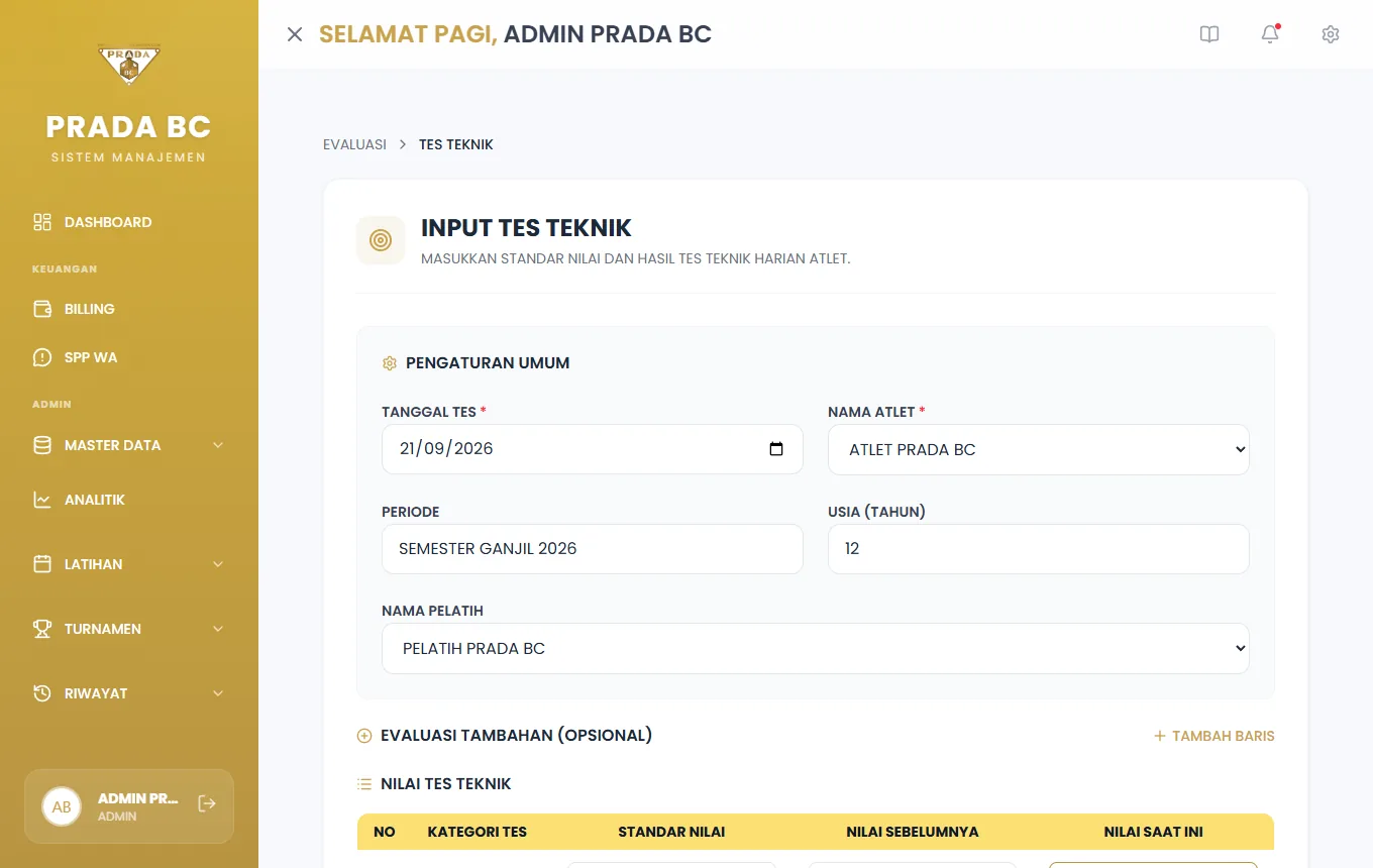 Contoh pengisian.